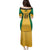 Jamaica Custom Family Matching Puletasi and Hawaiian Shirt Ethnic Motifs - Gold Accents - Wonder Print Shop