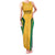 Jamaica Custom Family Matching Tank Maxi Dress and Hawaiian Shirt Ethnic Motifs - Gold Accents - Wonder Print Shop