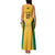 Jamaica Custom Family Matching Tank Maxi Dress and Hawaiian Shirt Ethnic Motifs - Gold Accents - Wonder Print Shop