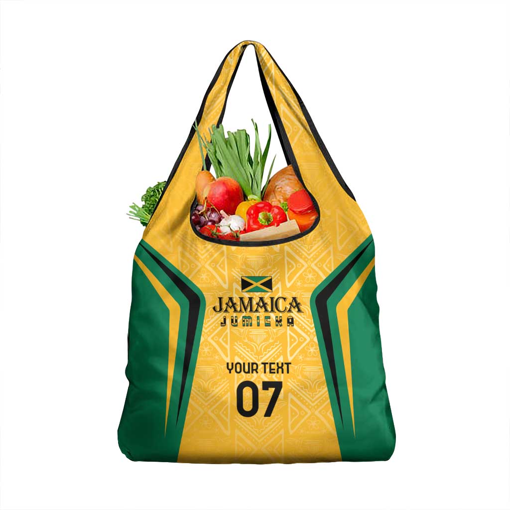 Jamaica Custom Grocery Bag Ethnic Motifs - Gold Accents