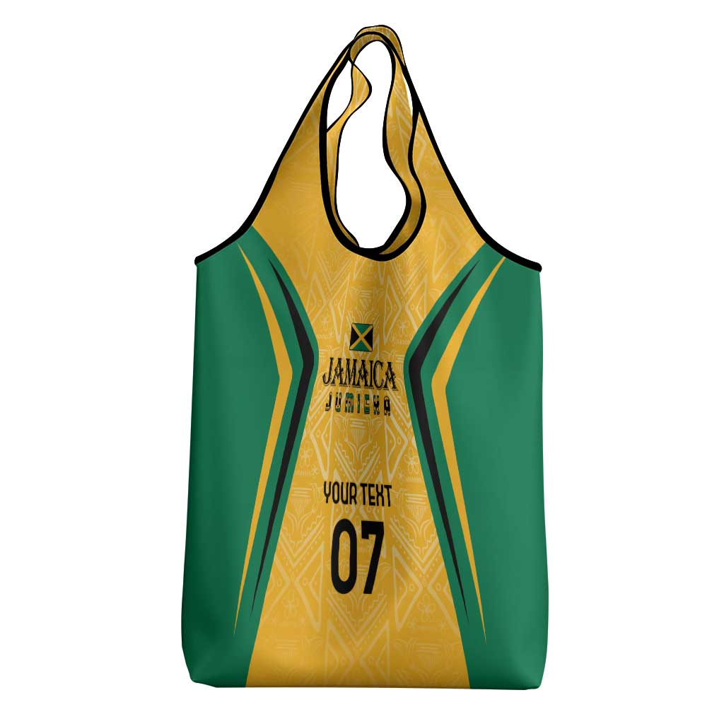 Jamaica Custom Grocery Bag Ethnic Motifs - Gold Accents