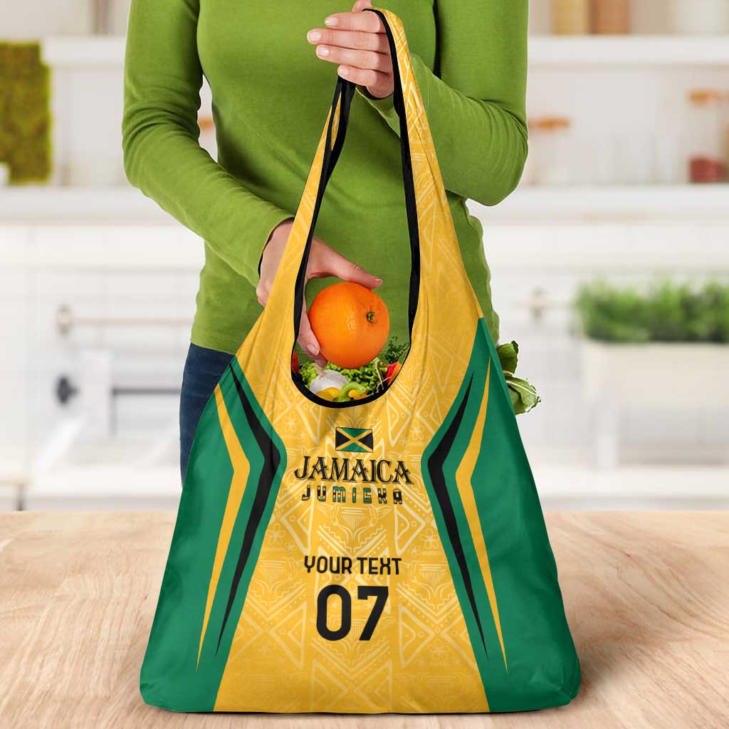 Jamaica Custom Grocery Bag Ethnic Motifs - Gold Accents