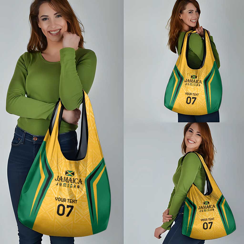 Jamaica Custom Grocery Bag Ethnic Motifs - Gold Accents