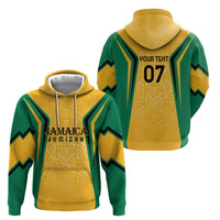 Jamaica Custom Hoodie Ethnic Motifs - Gold Accents - Wonder Print Shop