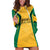 Jamaica Custom Hoodie Dress Ethnic Motifs - Gold Accents - Wonder Print Shop
