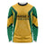 Jamaica Custom Long Sleeve Shirt Ethnic Motifs - Gold Accents - Wonder Print Shop