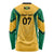 Jamaica Custom Long Sleeve Shirt Ethnic Motifs - Gold Accents - Wonder Print Shop