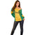 Jamaica Custom Off Shoulder Sweater Ethnic Motifs - Gold Accents - Wonder Print Shop