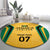 Jamaica Custom Round Carpet Ethnic Motifs - Gold Accents