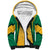 Jamaica Custom Sherpa Hoodie Ethnic Motifs - Gold Accents - Wonder Print Shop