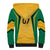 Jamaica Custom Sherpa Hoodie Ethnic Motifs - Gold Accents - Wonder Print Shop