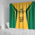 Jamaica Custom Shower Curtain Ethnic Motifs - Gold Accents
