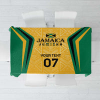 Jamaica Custom Tablecloth Ethnic Motifs - Gold Accents - Wonder Print Shop
