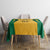Jamaica Custom Tablecloth Ethnic Motifs - Gold Accents - Wonder Print Shop