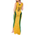 Jamaica Custom Tank Maxi Dress Ethnic Motifs - Gold Accents - Wonder Print Shop