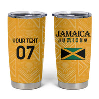 Jamaica Custom Tumbler Cup Ethnic Motifs - Gold Accents - Wonder Print Shop