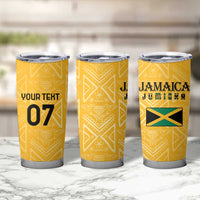 Jamaica Custom Tumbler Cup Ethnic Motifs - Gold Accents - Wonder Print Shop