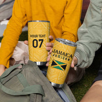 Jamaica Custom Tumbler Cup Ethnic Motifs - Gold Accents - Wonder Print Shop