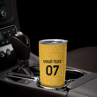 Jamaica Custom Tumbler Cup Ethnic Motifs - Gold Accents - Wonder Print Shop