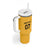 Jamaica Custom Tumbler With Handle Ethnic Motifs - Gold Accents - Wonder Print Shop