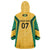 Jamaica Custom Wearable Blanket Hoodie Ethnic Motifs - Gold Accents - Wonder Print Shop