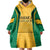 Jamaica Custom Wearable Blanket Hoodie Ethnic Motifs - Gold Accents - Wonder Print Shop