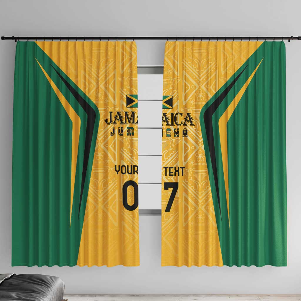 Jamaica Custom Window Curtain Ethnic Motifs - Gold Accents - Wonder Print Shop