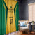 Jamaica Custom Window Curtain Ethnic Motifs - Gold Accents - Wonder Print Shop