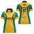 Jamaica Custom Women Polo Shirt Ethnic Motifs - Gold Accents - Wonder Print Shop