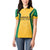 Jamaica Custom Women Polo Shirt Ethnic Motifs - Gold Accents - Wonder Print Shop