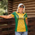 Jamaica Custom Women Polo Shirt Ethnic Motifs - Gold Accents - Wonder Print Shop