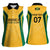 Jamaica Custom Women Sleeveless Polo Shirt Ethnic Motifs - Gold Accents - Wonder Print Shop