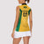 Jamaica Custom Women Sleeveless Polo Shirt Ethnic Motifs - Gold Accents - Wonder Print Shop