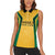Jamaica Custom Women Sleeveless Polo Shirt Ethnic Motifs - Gold Accents - Wonder Print Shop