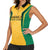 Jamaica Custom Women Sleeveless Polo Shirt Ethnic Motifs - Gold Accents - Wonder Print Shop