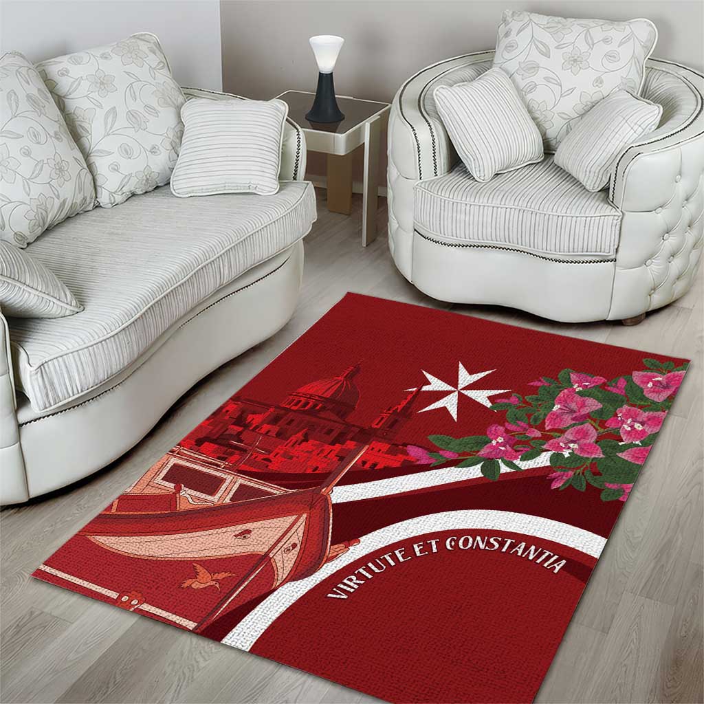 Inħobbok Malta Area Rug Bougainville and Luzzu