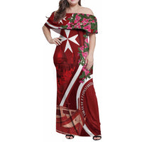 Inħobbok Malta Family Matching Off Shoulder Maxi Dress and Hawaiian Shirt Bougainville and Luzzu