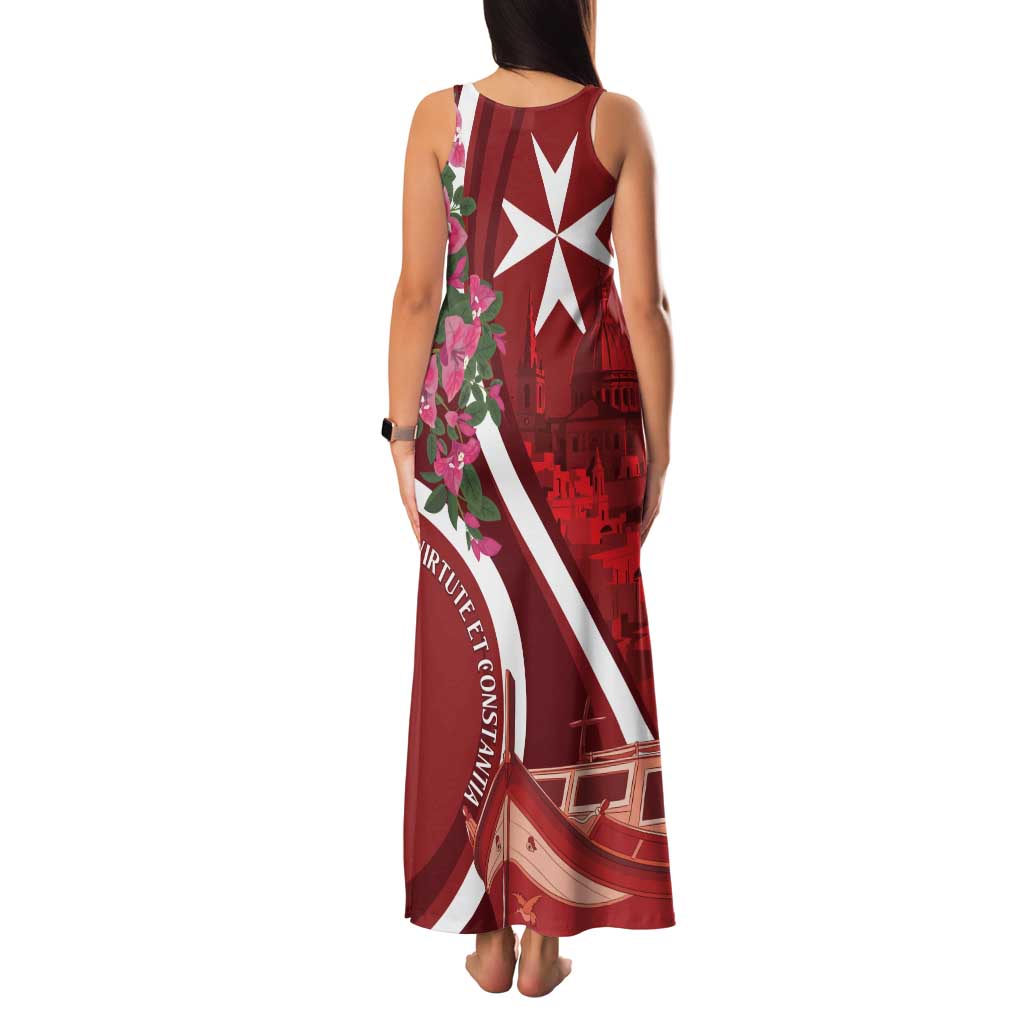 Inħobbok Malta Family Matching Tank Maxi Dress and Hawaiian Shirt Bougainville and Luzzu