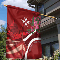 Inħobbok Malta Garden Flag Bougainville and Luzzu