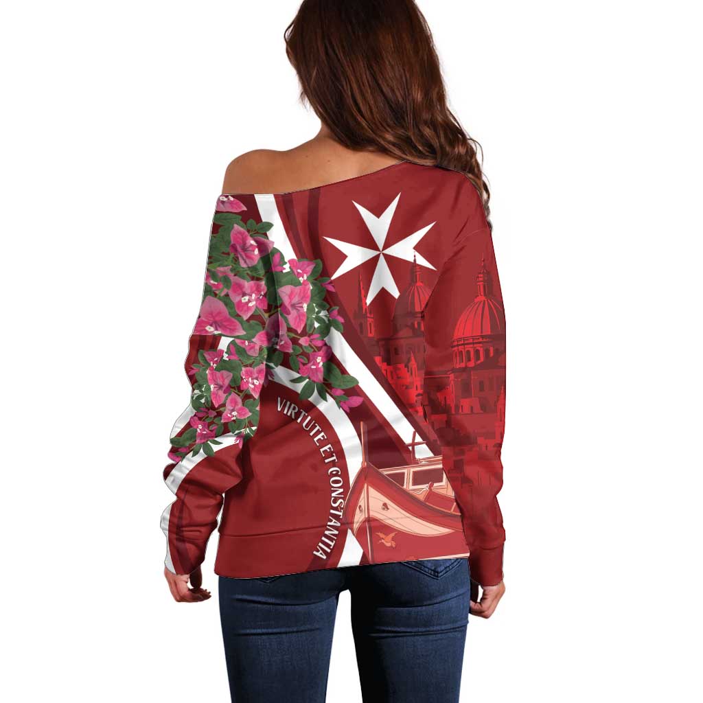 Inħobbok Malta Off Shoulder Sweater Bougainville and Luzzu
