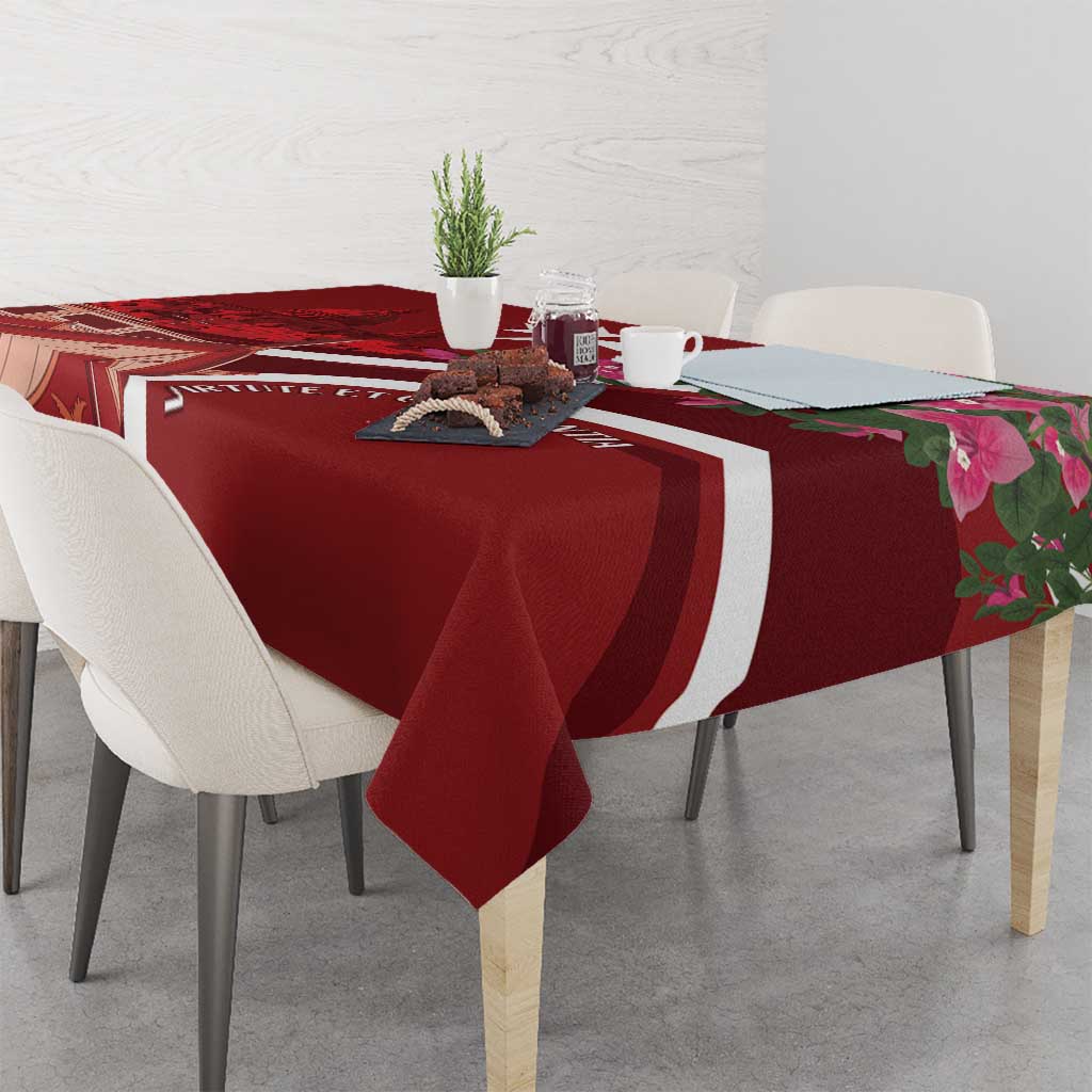 Inħobbok Malta Tablecloth Bougainville and Luzzu