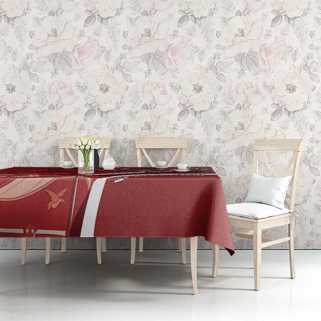 Inħobbok Malta Tablecloth Bougainville and Luzzu