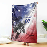 USA Ice Hockey Custom Blanket Splash Art Abstract Style