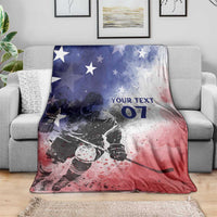 USA Ice Hockey Custom Blanket Splash Art Abstract Style