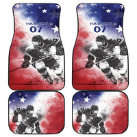 USA Ice Hockey Custom Car Mats Splash Art Abstract Style
