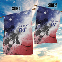 USA Ice Hockey Custom Garden Flag Splash Art Abstract Style