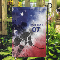 USA Ice Hockey Custom Garden Flag Splash Art Abstract Style