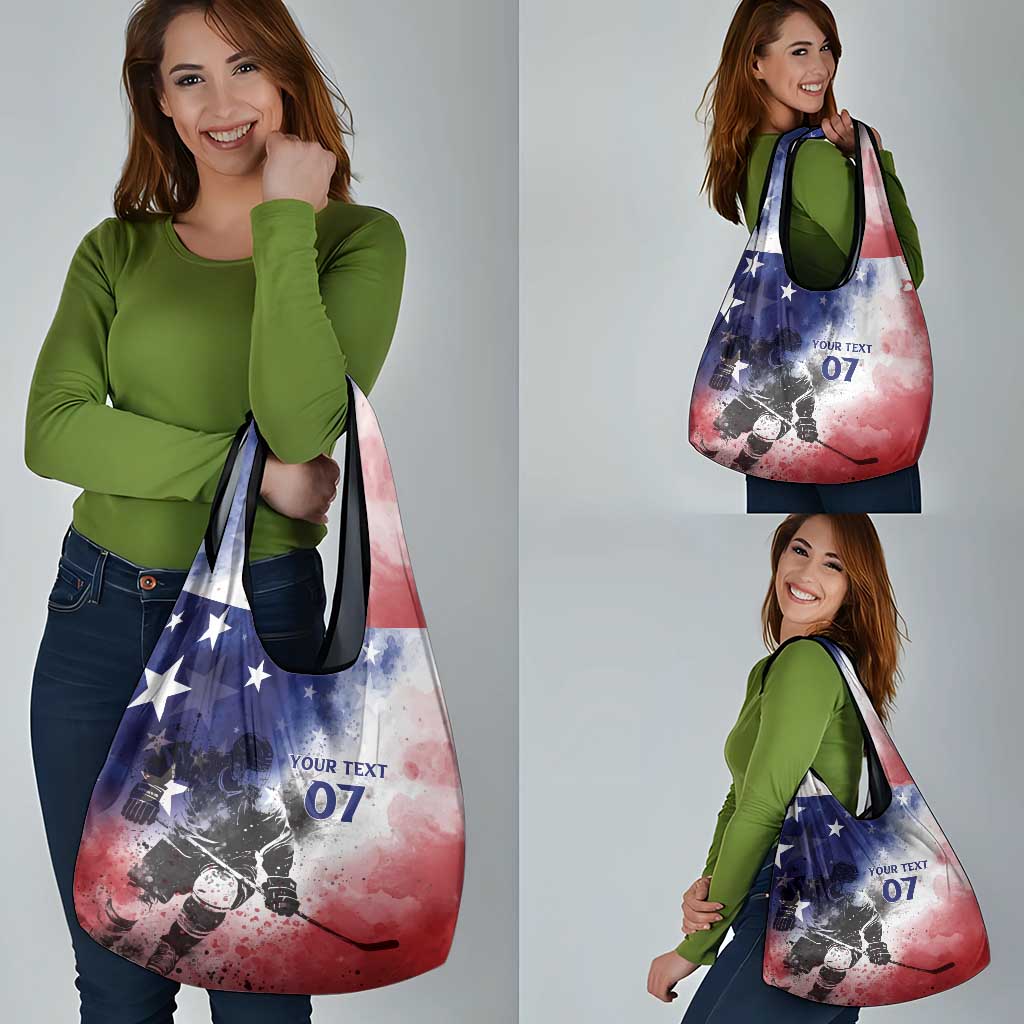 USA Ice Hockey Custom Grocery Bag Splash Art Abstract Style