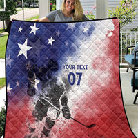 USA Ice Hockey Custom Quilt Splash Art Abstract Style
