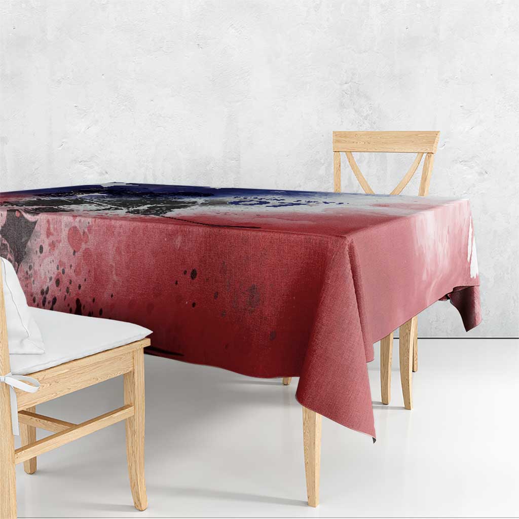 USA Ice Hockey Custom Tablecloth Splash Art Abstract Style
